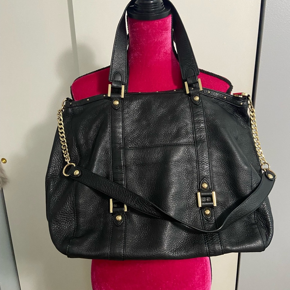Juicy couture vintage genuine leather black shoulder bag crossbody